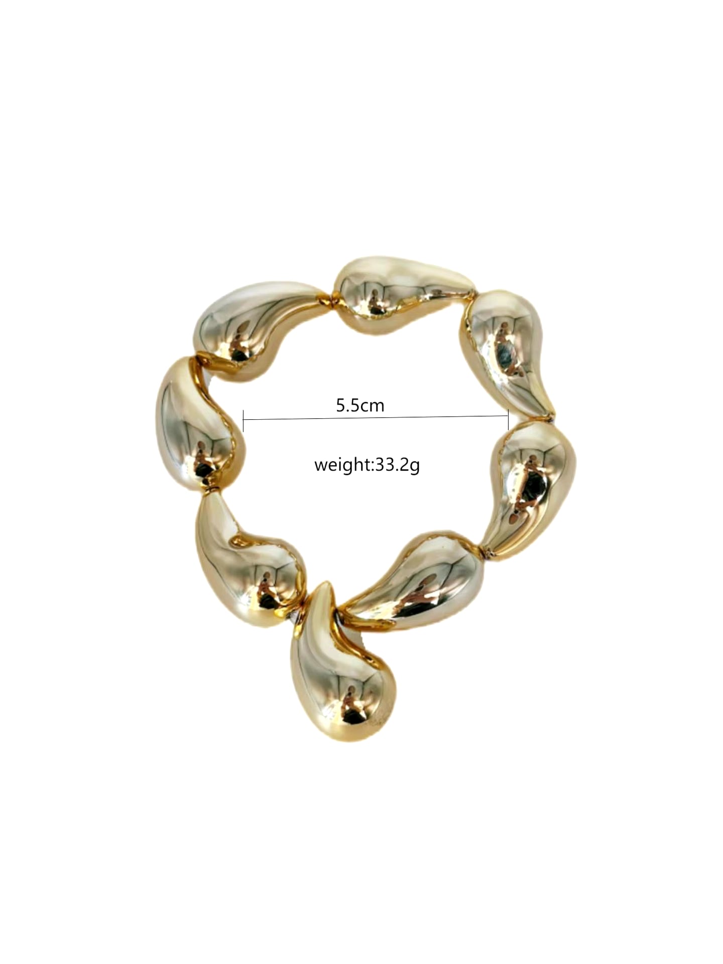 Trendy Heart-Shaped Metal Bubble Bracelets for Hip-Hop Style - Perfect Gifts for Him and Her!