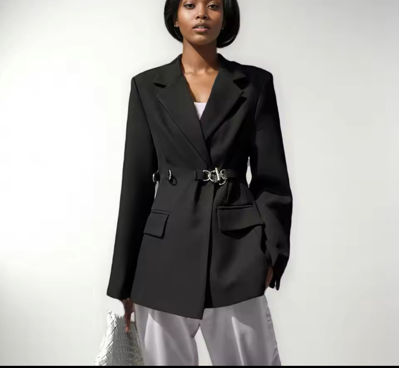 Autumn Elegance Notched Collar Blazer