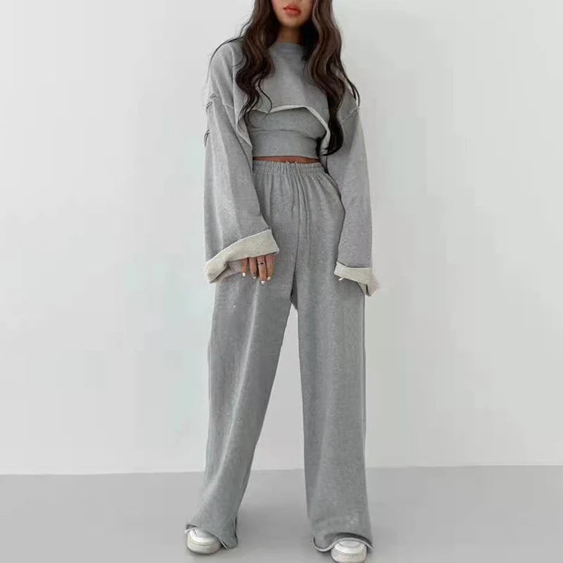 Relaxed Three-Piece Set for Women