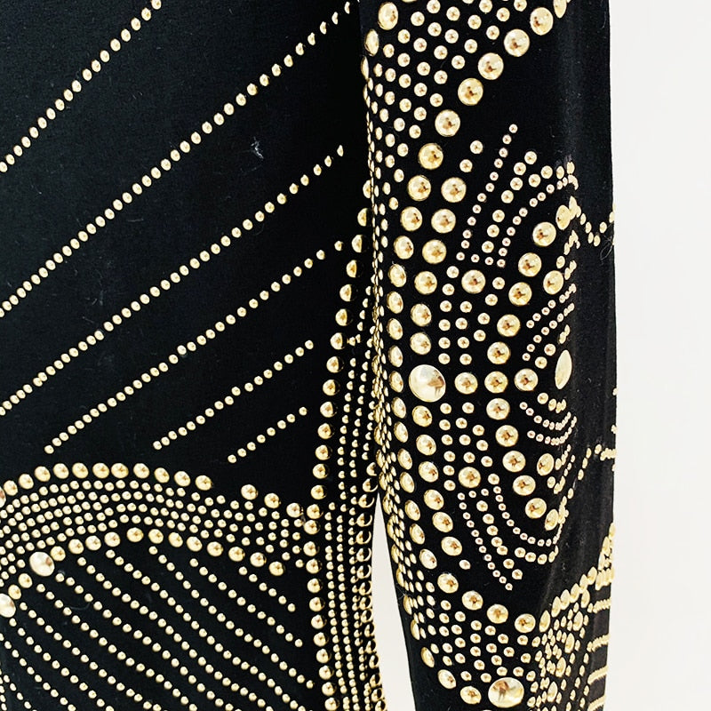 Be daring and stand out in The Jessica Metallic Stretchy Party Dress. This long sleeve dress is made of luxurious stretchy fabric with beading and provides a medium dressVeronica LuxeJessica Metallic Stretchy Party Dress