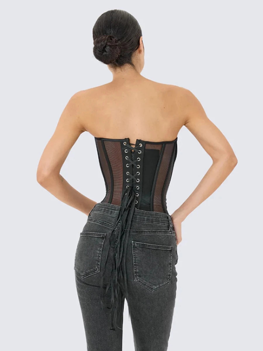 Solid Sexy Strapless Corset