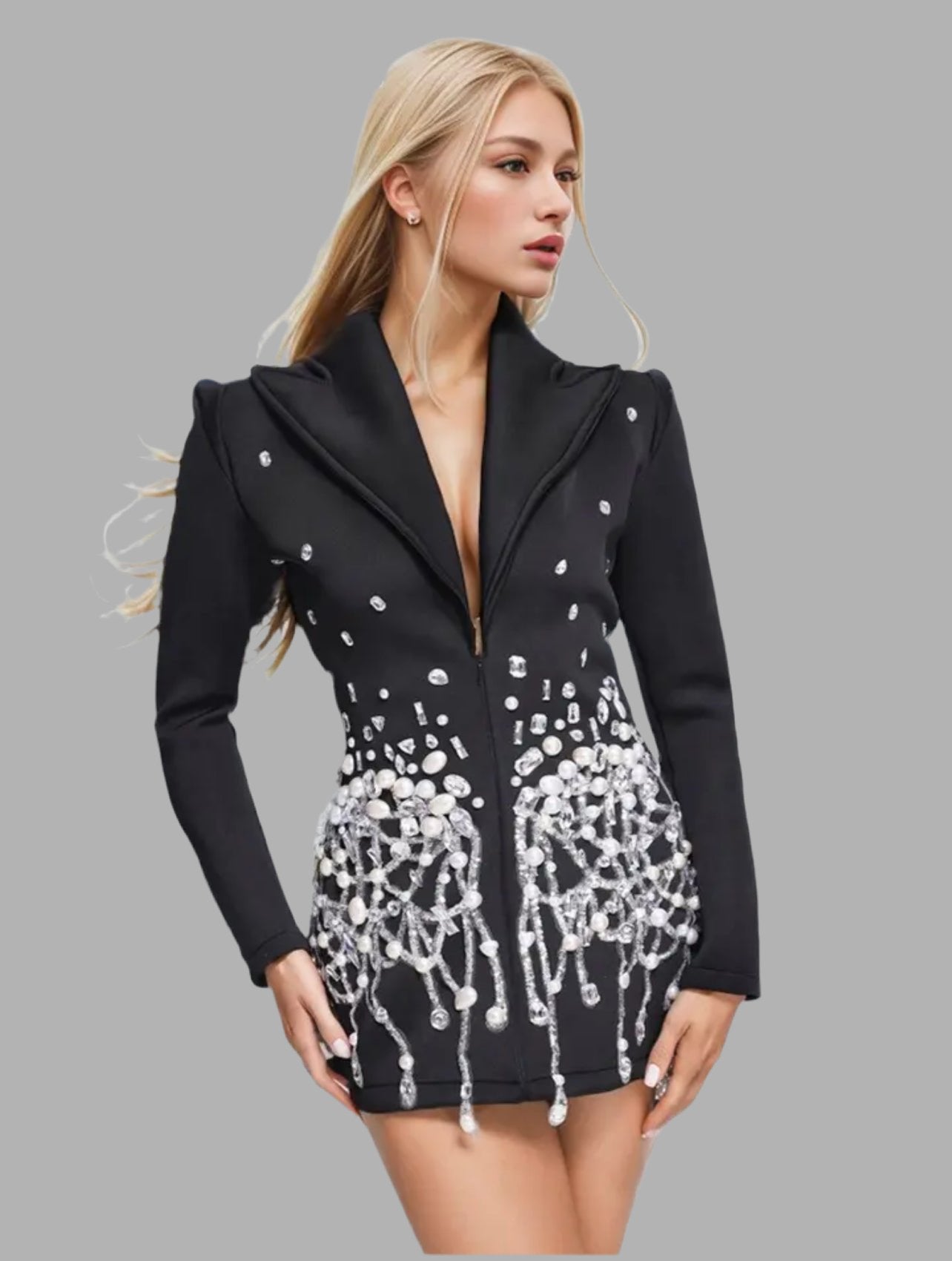 Black Blazer Dress For Women - Veronica Luxe