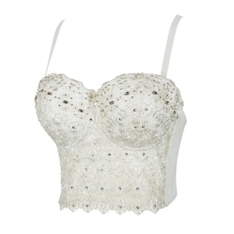 Cecilia Lace Crop Top - Veronica Luxe