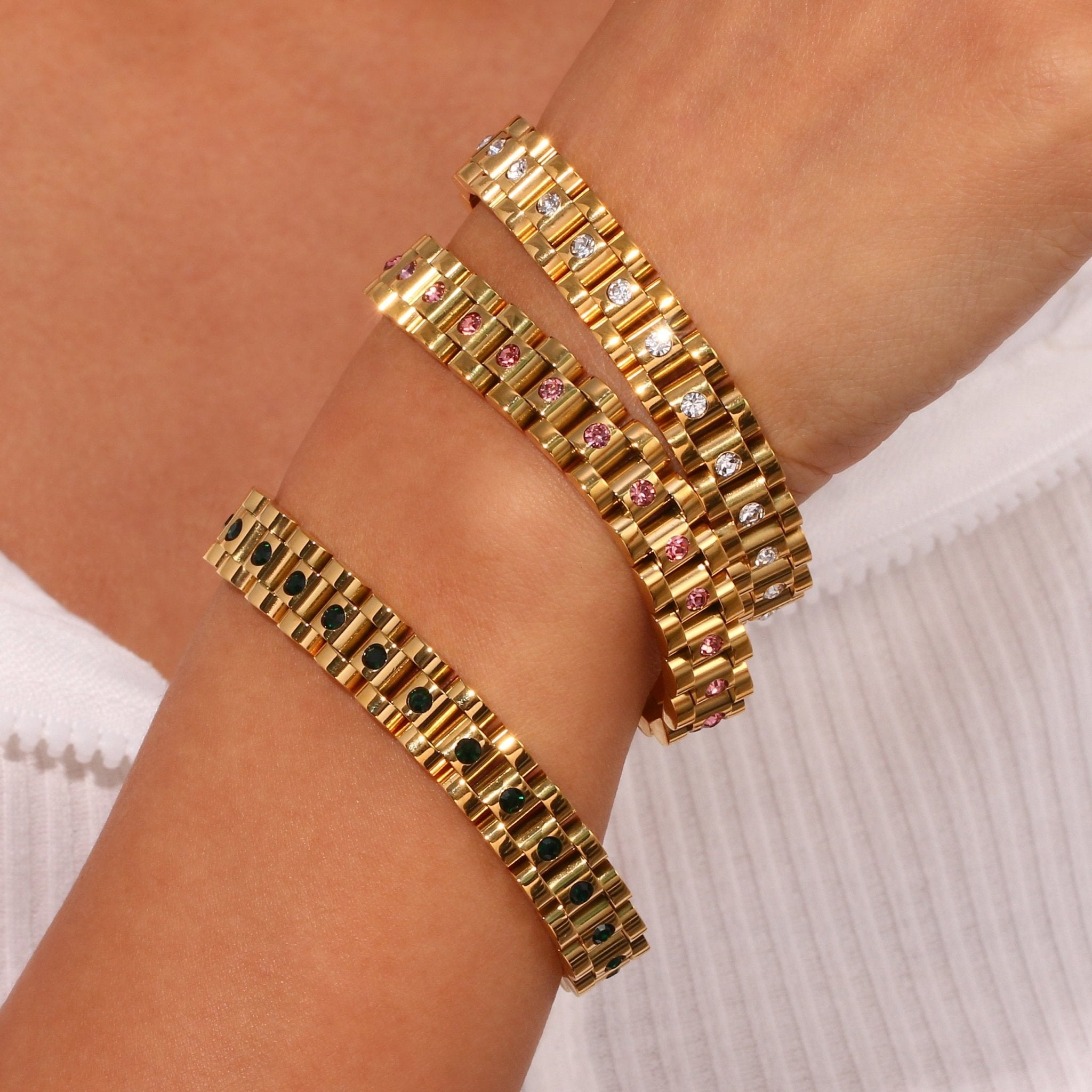 Chain Steel Bangles Bracelets - Veronica Luxe