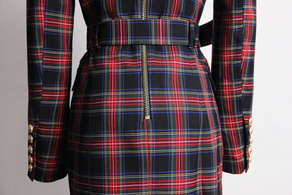 Classic British Style Blazer Dress - Veronica Luxe