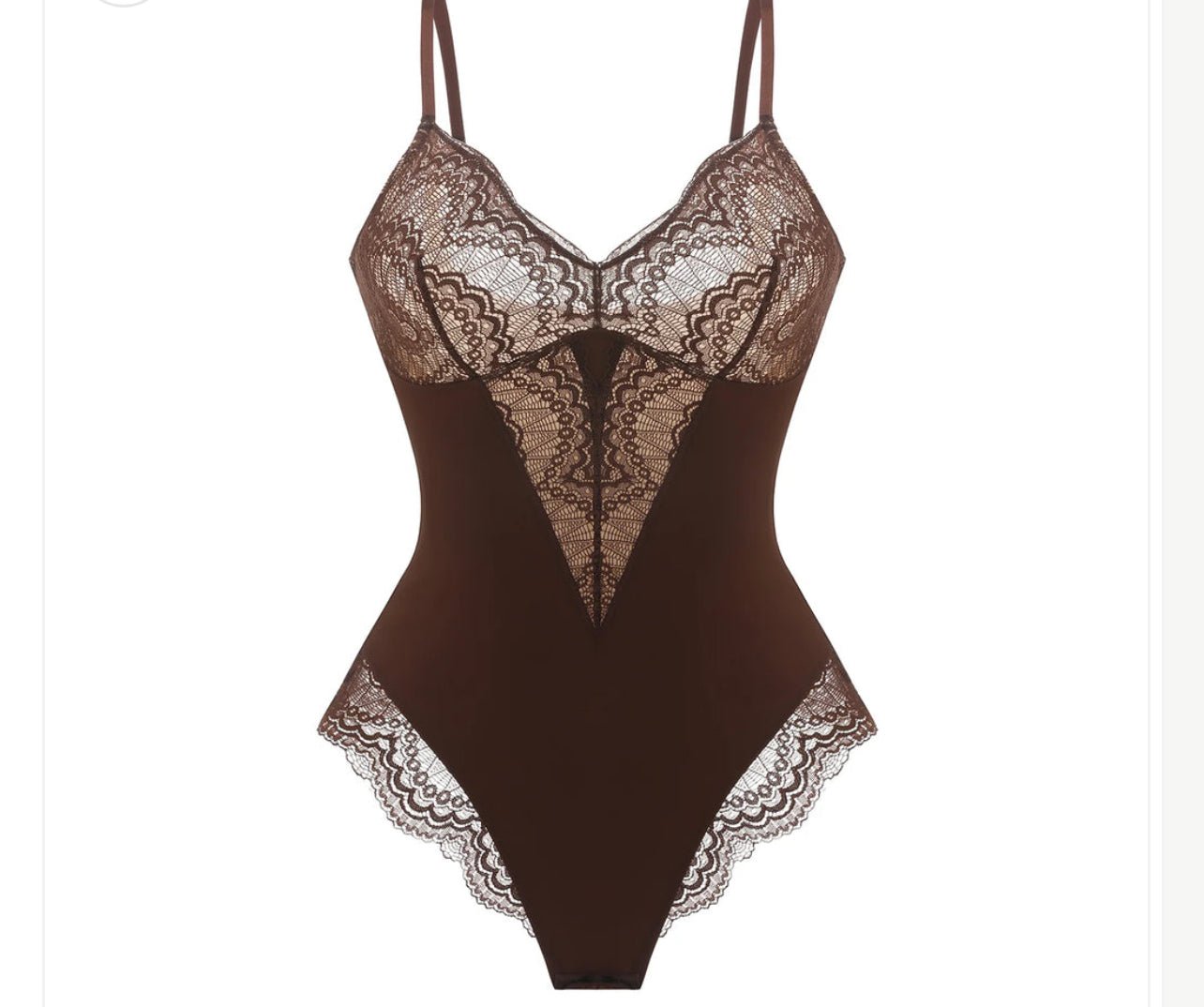 Curve Contour Bodysuit in Brown - Veronica Luxe