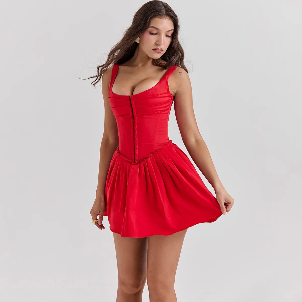 Empire Waist Mini Dress - Veronica Luxe