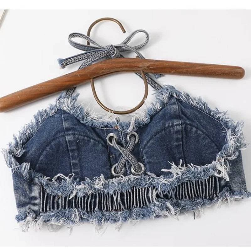 Fashionable Denim Bikini Set - Veronica Luxe