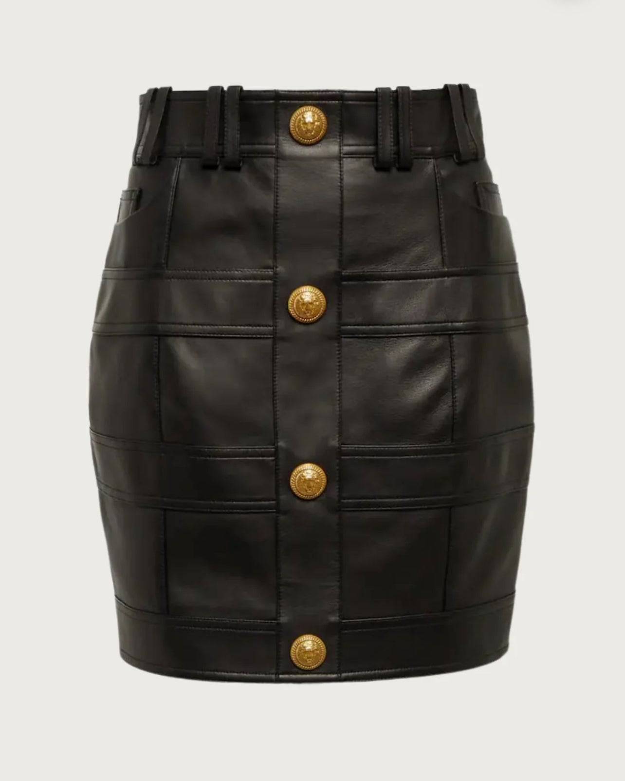 Faux Leather Moto Jacket and Skirt - Veronica Luxe