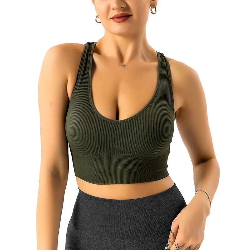 Galaxy Ribbed Seamless Bra - Veronica Luxe