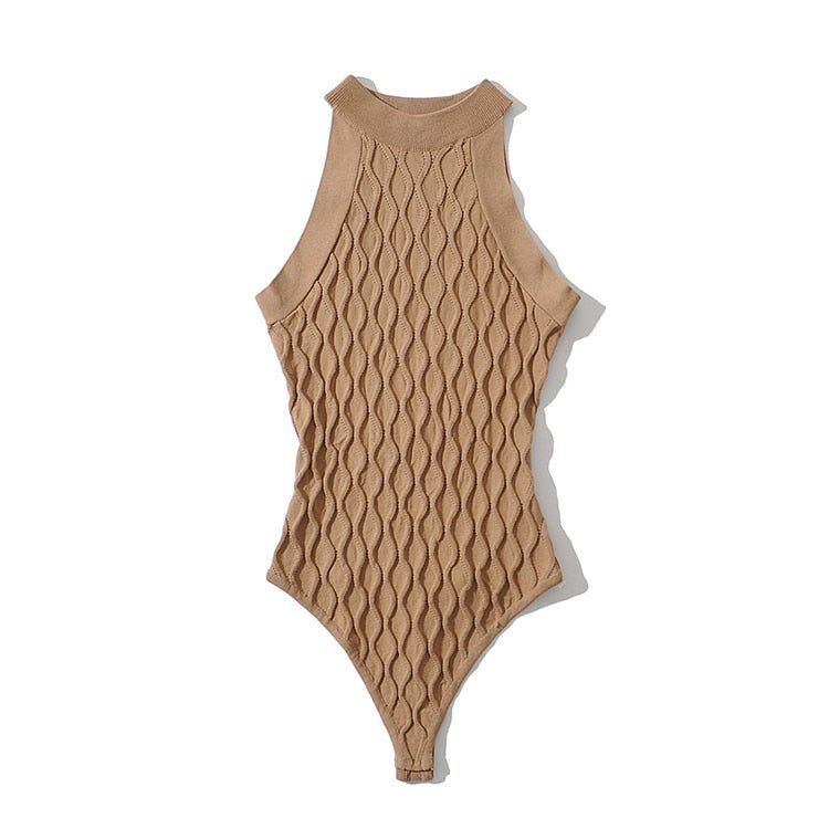 Knitted Elastic Bodysuit - Veronica Luxe