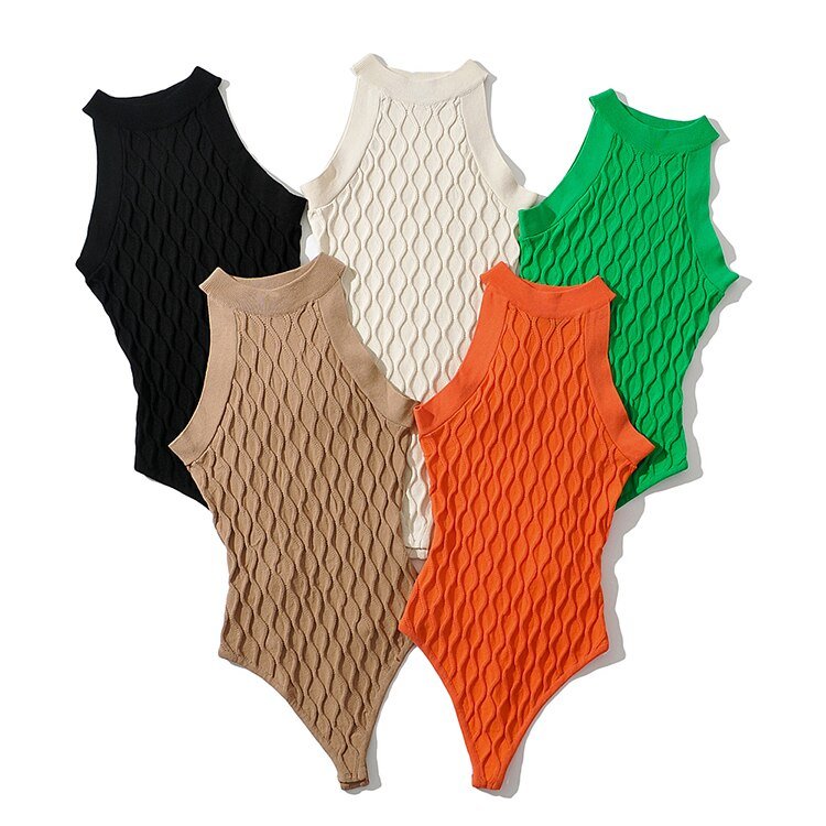 Knitted Elastic Bodysuit - Veronica Luxe