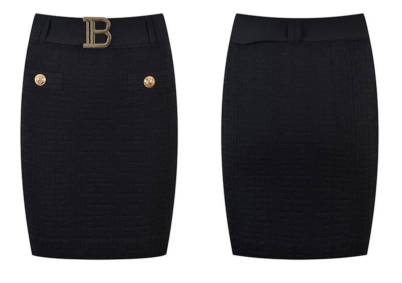 Kyle Knitted Skirt Set - Veronica Luxe