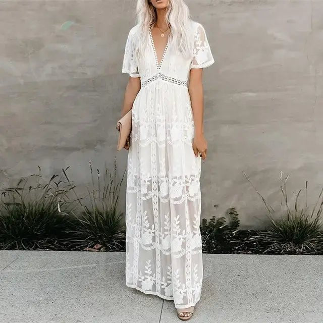 Lace Summer Dress - Veronica Luxe