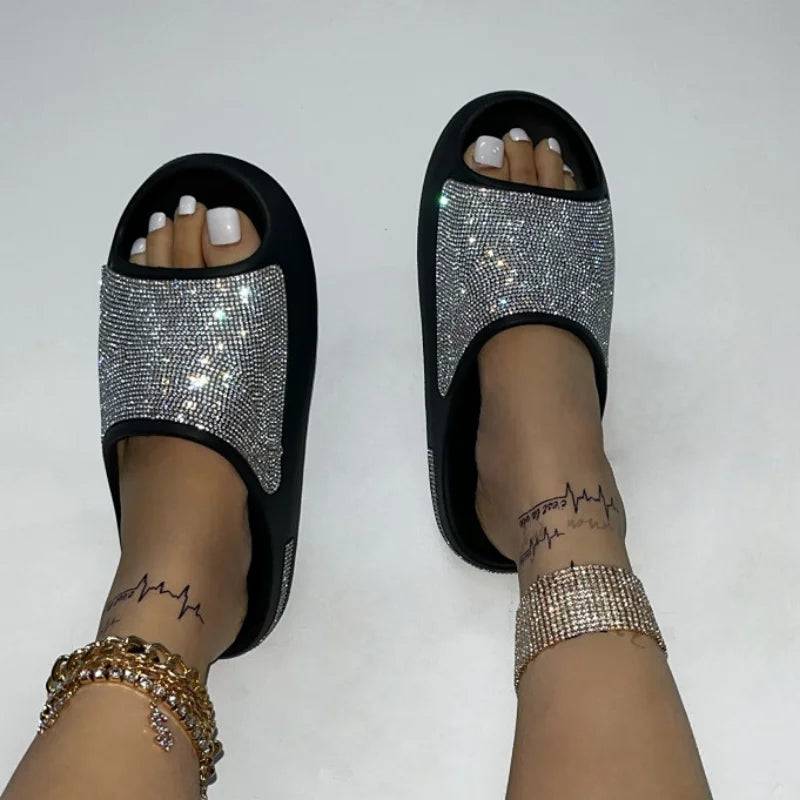 Luxury Rhinestone Bling Shiny Sandals - Veronica Luxe