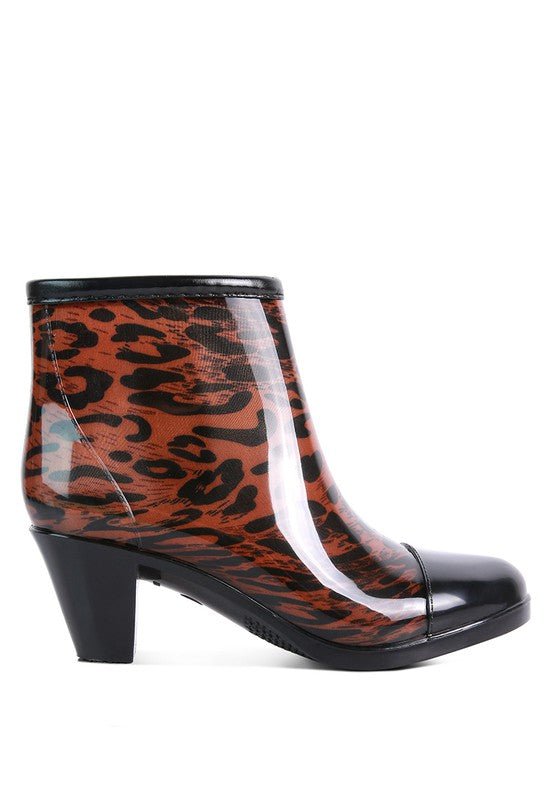 Miriam Smart Block Heeled Rainboots - Veronica Luxe