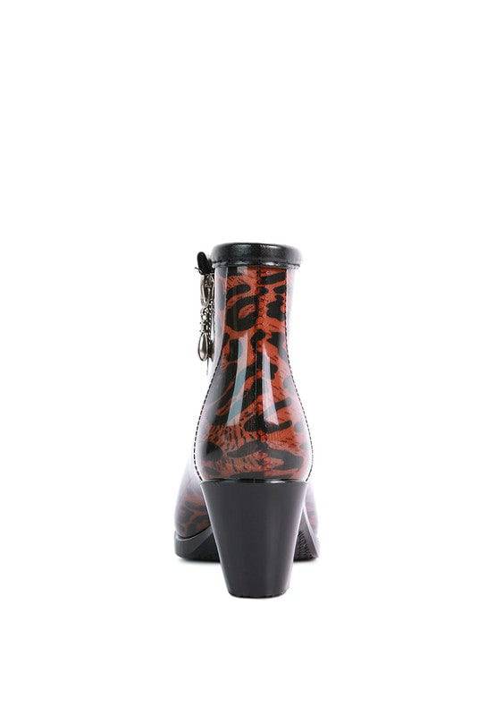 Miriam Smart Block Heeled Rainboots - Veronica Luxe