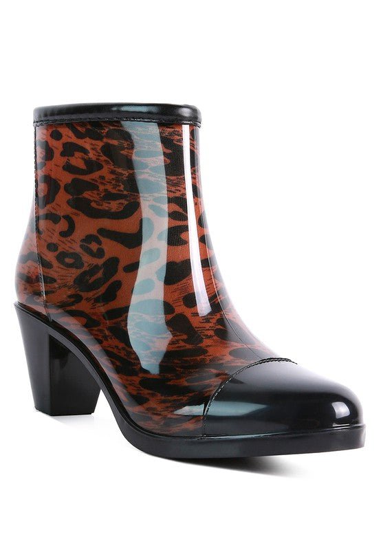 Miriam Smart Block Heeled Rainboots - Veronica Luxe