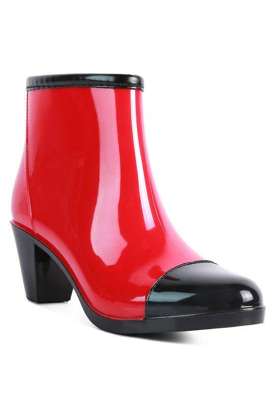 Miriam Smart Block Heeled Rainboots - Veronica Luxe