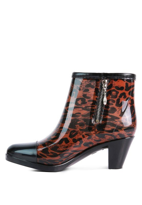 Miriam Smart Block Heeled Rainboots - Veronica Luxe