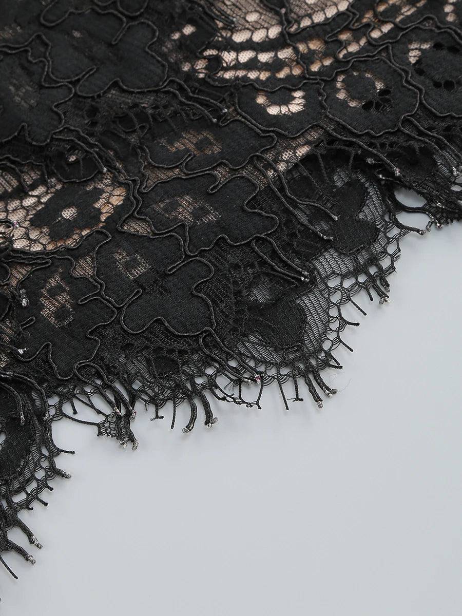 Mystic Sexy Black Lace Dress - Veronica Luxe