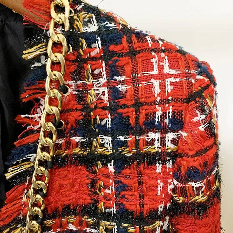 Parisian Elegance Tassel Tweed Crop Jacket For Women - Veronica Luxe