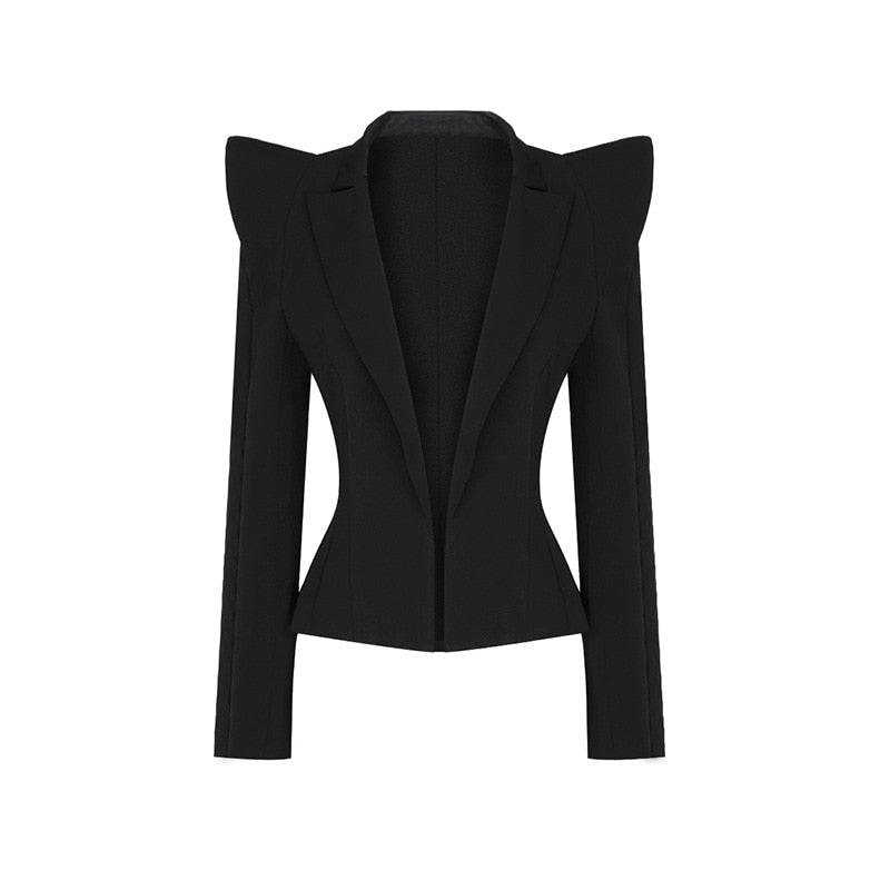 Peak Shoulders Blazer - Veronica Luxe