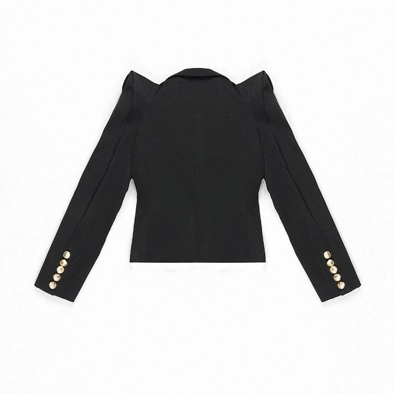 Peak Shoulders Blazer - Veronica Luxe