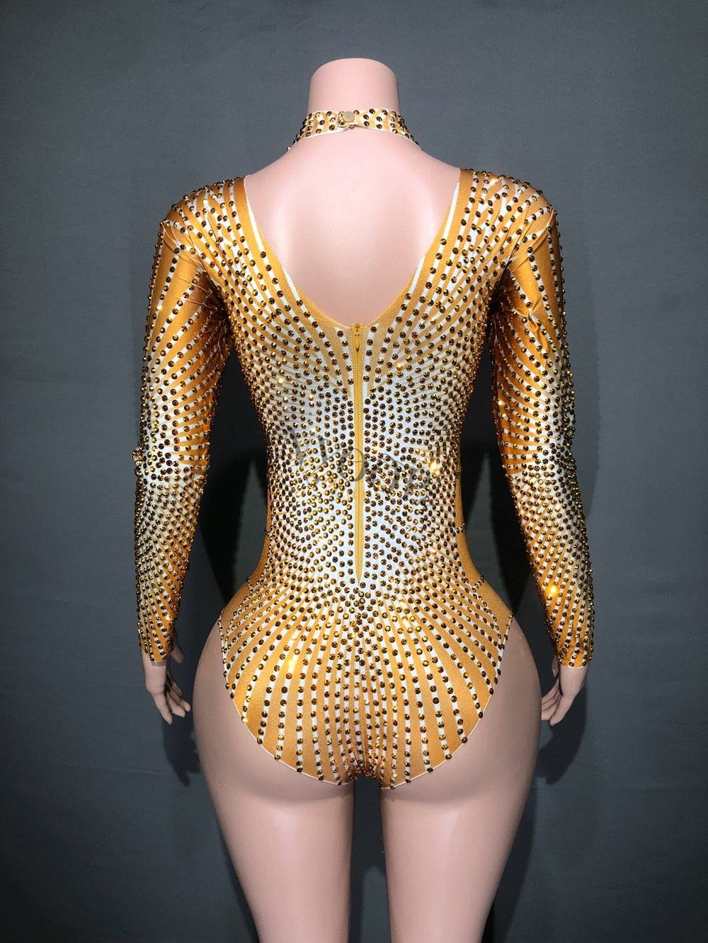 Rock Crytal In Oro Bodysuit - Veronica Luxe
