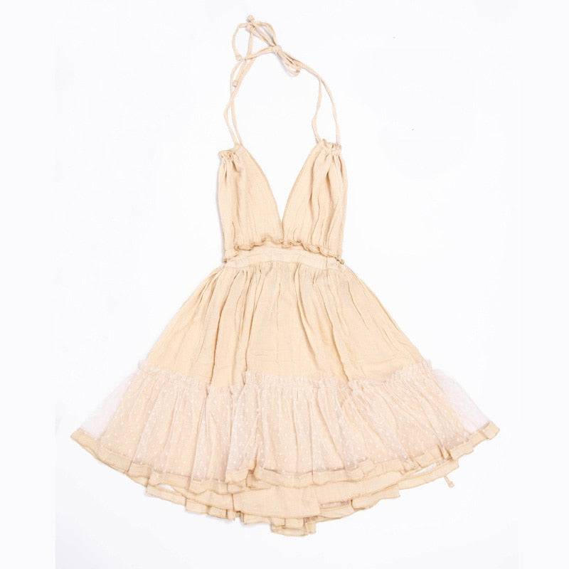 Sandy Shores Halter Dress - Veronica Luxe-Dress