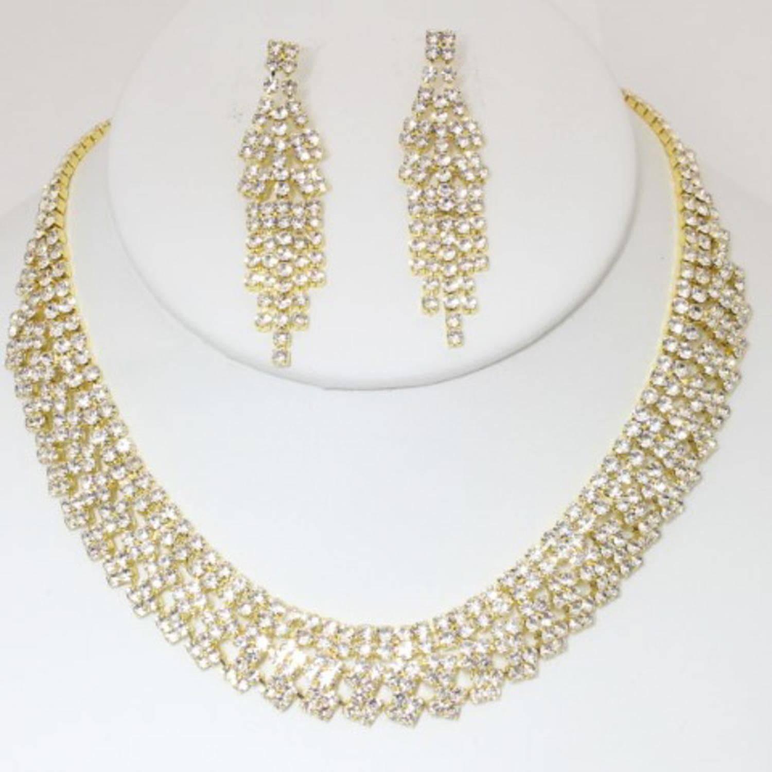Sparkle and Shine Necklace Earring Set - Veronica Luxe-jewelry