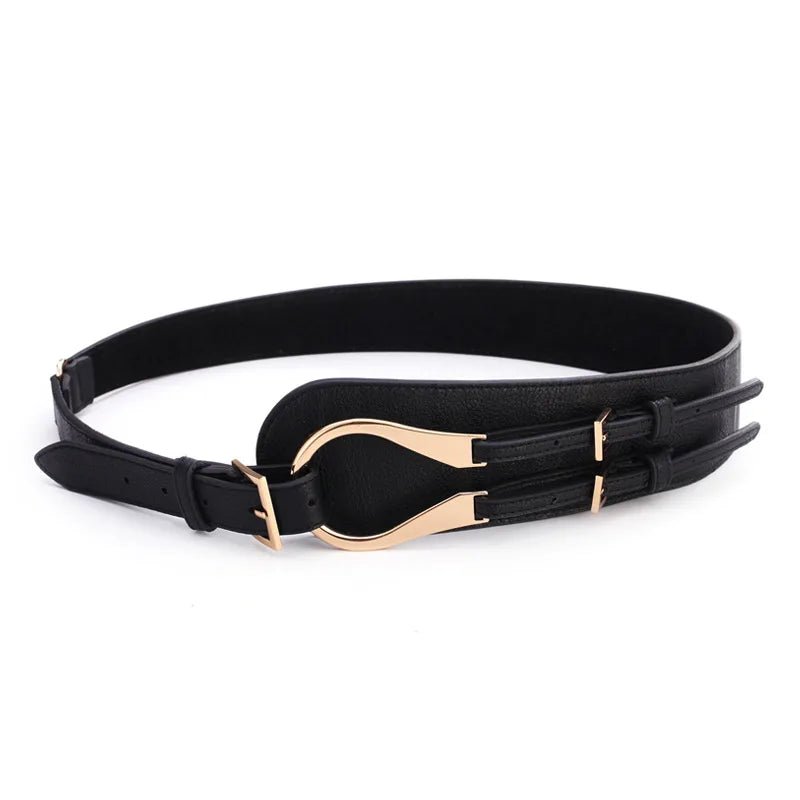 The Buckle Women’s Belt With Gold Hardware - Veronica Luxe