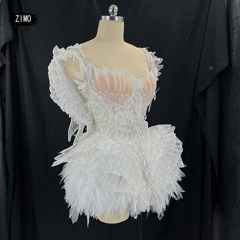 White Wing Dress - Veronica Luxe